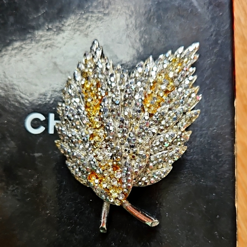 Stanley Silver and Gold Leaf Brooch